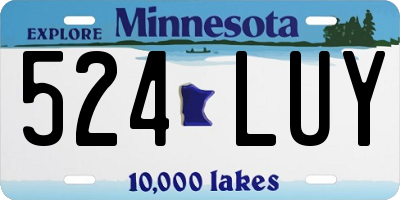 MN license plate 524LUY