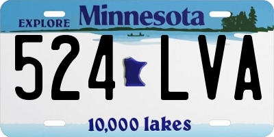 MN license plate 524LVA
