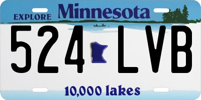 MN license plate 524LVB
