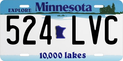 MN license plate 524LVC