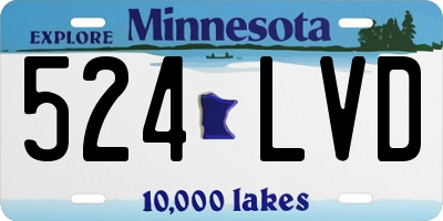 MN license plate 524LVD