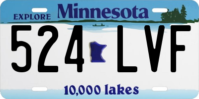 MN license plate 524LVF