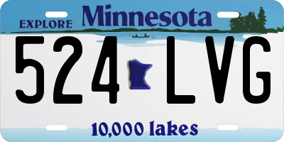 MN license plate 524LVG