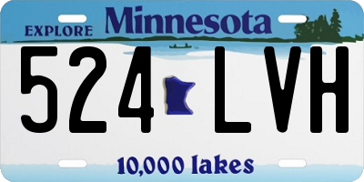 MN license plate 524LVH