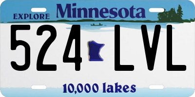 MN license plate 524LVL