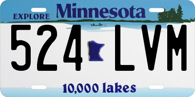 MN license plate 524LVM