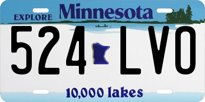 MN license plate 524LVO