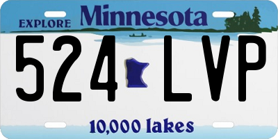 MN license plate 524LVP