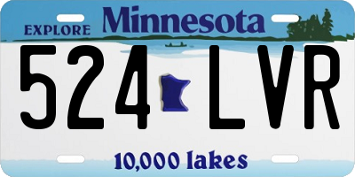 MN license plate 524LVR