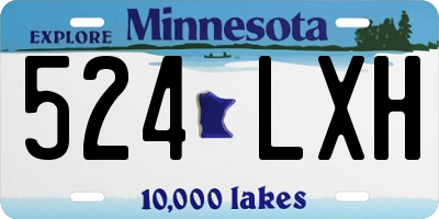 MN license plate 524LXH