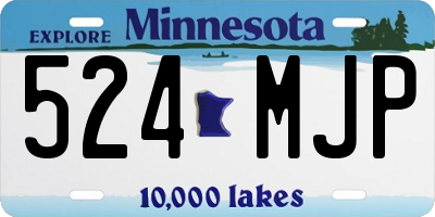MN license plate 524MJP