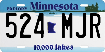 MN license plate 524MJR