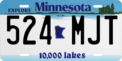 MN license plate 524MJT