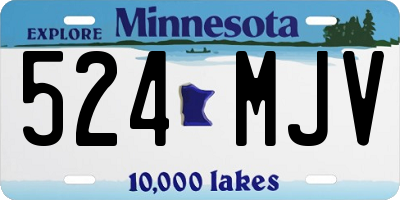 MN license plate 524MJV