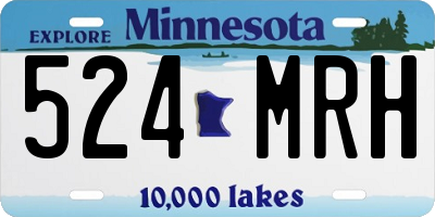 MN license plate 524MRH