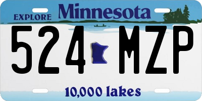 MN license plate 524MZP