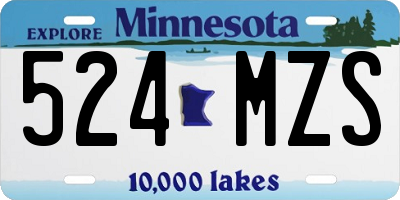 MN license plate 524MZS