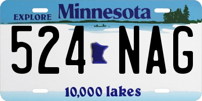MN license plate 524NAG