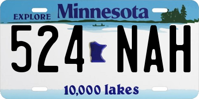 MN license plate 524NAH