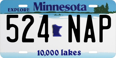MN license plate 524NAP