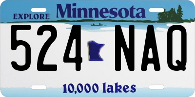 MN license plate 524NAQ