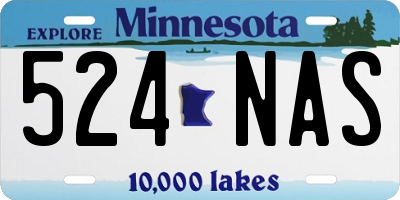 MN license plate 524NAS