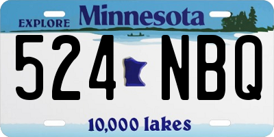 MN license plate 524NBQ