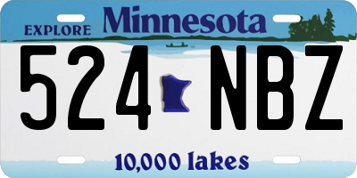 MN license plate 524NBZ