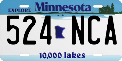 MN license plate 524NCA