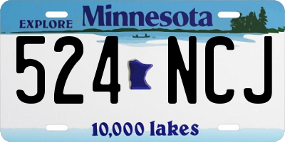 MN license plate 524NCJ