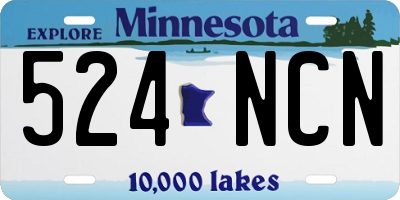 MN license plate 524NCN