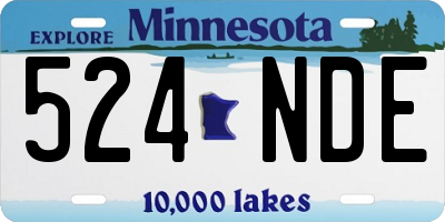 MN license plate 524NDE