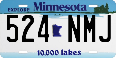 MN license plate 524NMJ