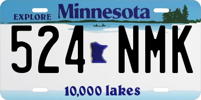 MN license plate 524NMK