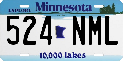 MN license plate 524NML