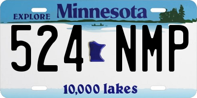 MN license plate 524NMP