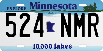 MN license plate 524NMR