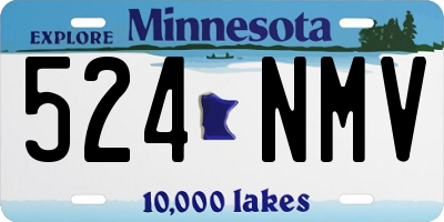 MN license plate 524NMV