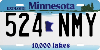 MN license plate 524NMY