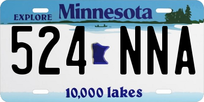 MN license plate 524NNA