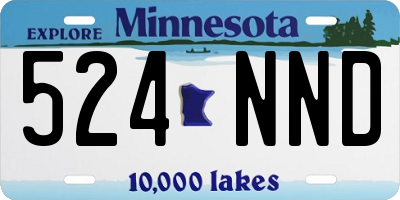 MN license plate 524NND