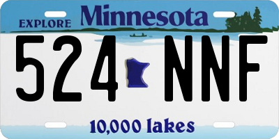 MN license plate 524NNF