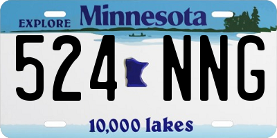MN license plate 524NNG