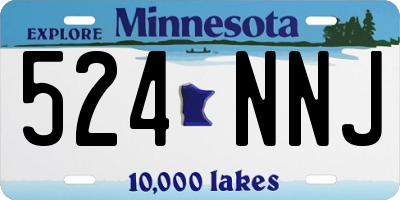 MN license plate 524NNJ