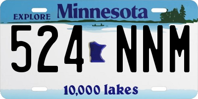MN license plate 524NNM