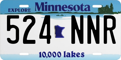 MN license plate 524NNR
