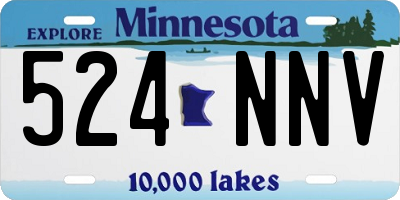 MN license plate 524NNV