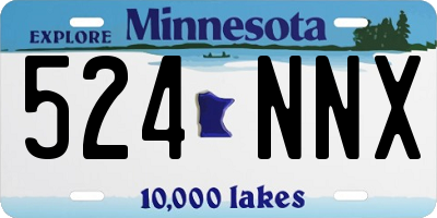 MN license plate 524NNX