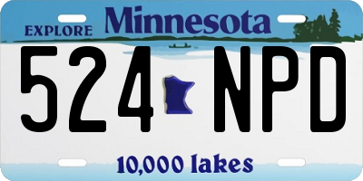 MN license plate 524NPD