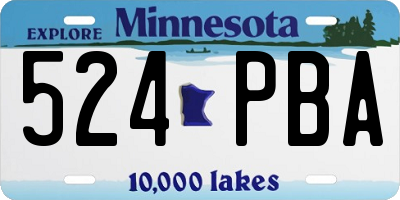 MN license plate 524PBA